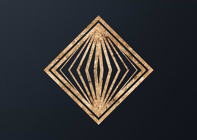 Gold Sacred Geometry Glyph