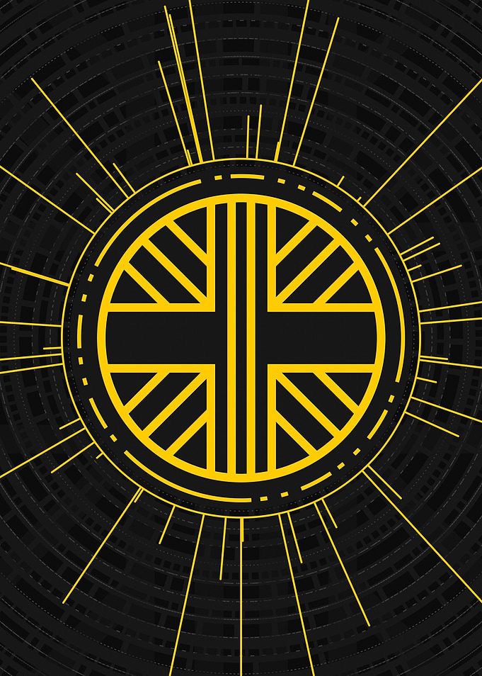 Gold Sacred Geometry Glyph