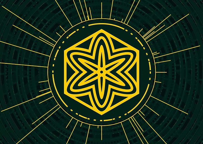 Gold Sacred Geometry Glyph