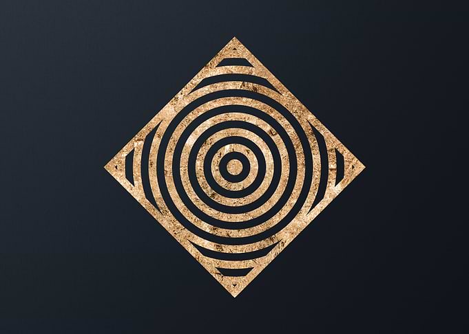 Gold Sacred Geometry Glyph