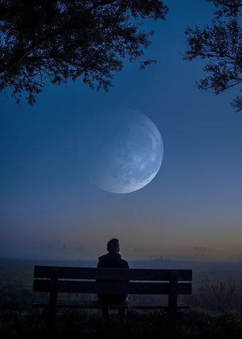The moon is beautiful