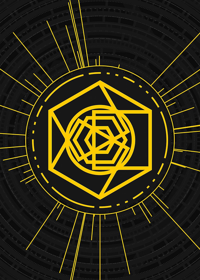 Gold Glyph Mandala Rune