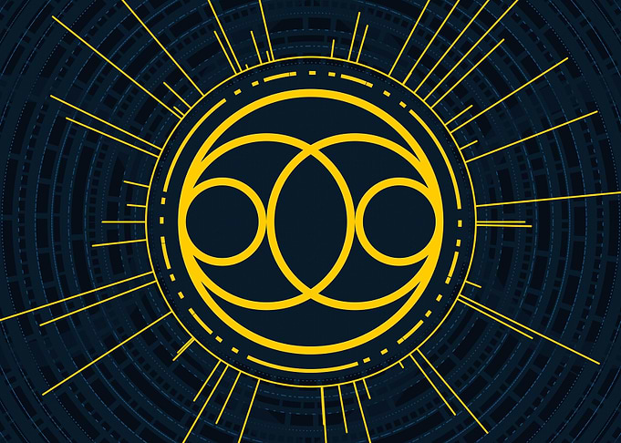 Gold Sacred Geometry Glyph