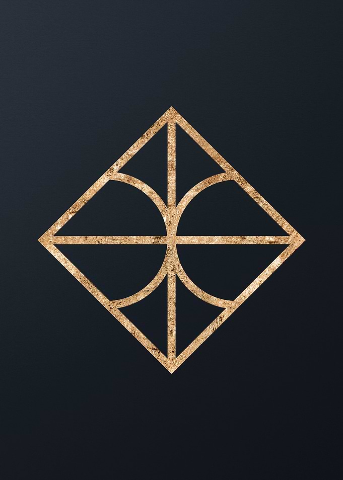 Gold Sacred Geometry Glyph