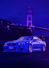 CARS NISSAN GTR R34 RETRO