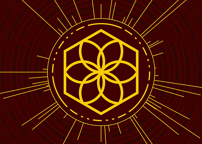 Yellow Glyph Mandala Rune