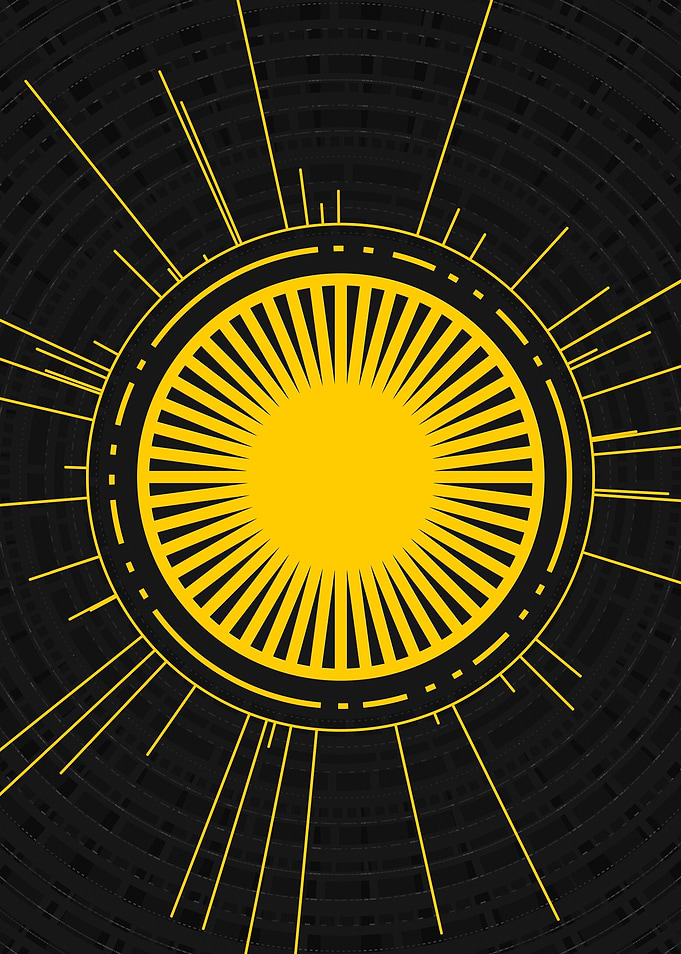 Gold Sacred Geometry Glyph