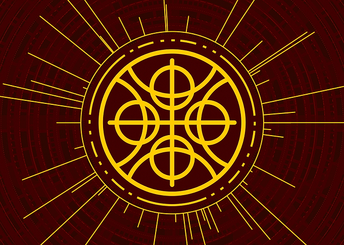 Gold Glyph Mandala Rune