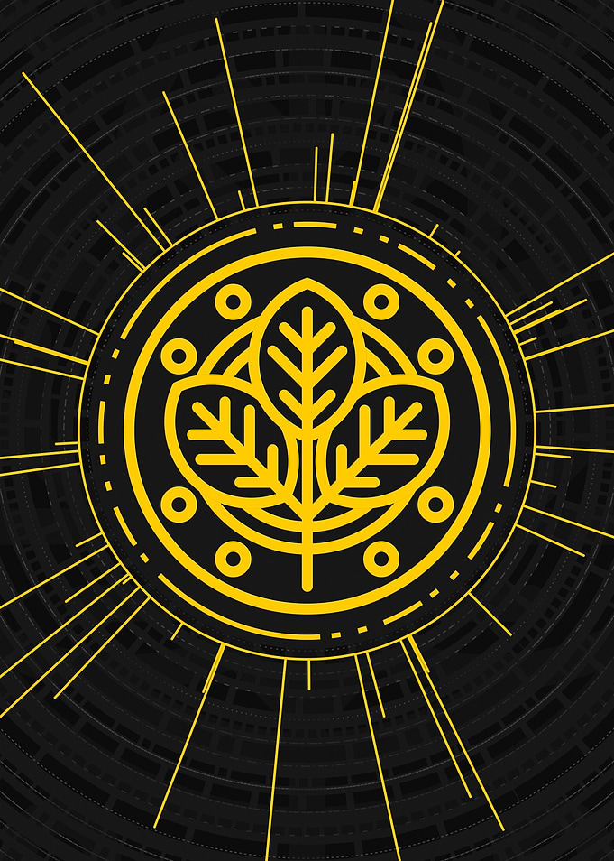 Gold Sacred Geometry Glyph