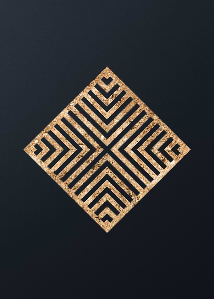 Gold Sacred Geometry Glyph