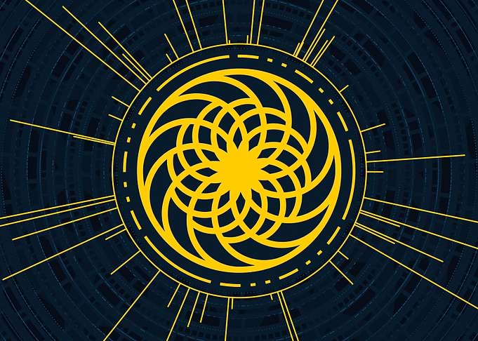 Gold Sacred Geometry Glyph