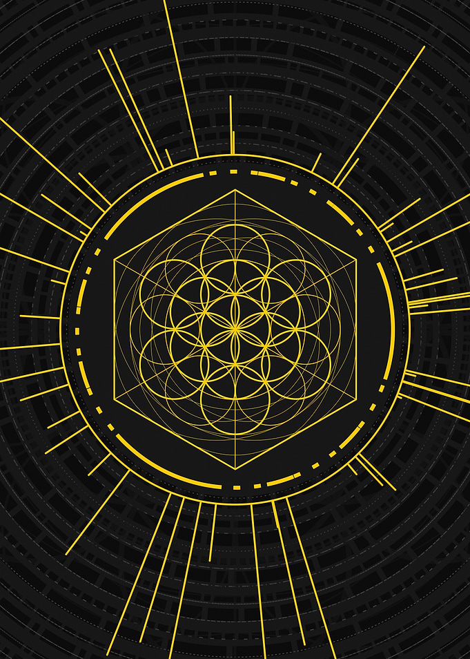 Gold Glyph Mandala Rune