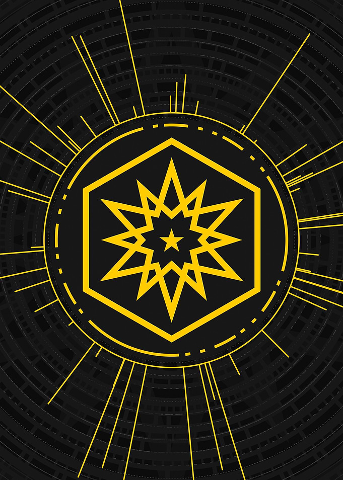 Gold Geometric Glyph Rune