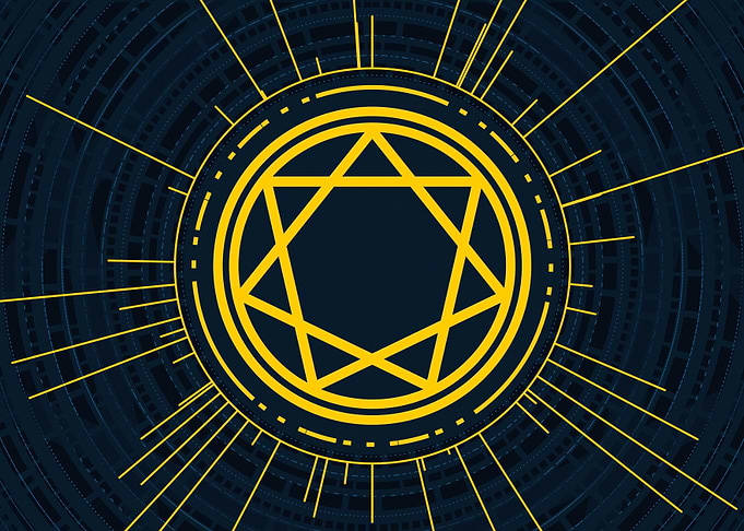 Gold Sacred Geometry Glyph