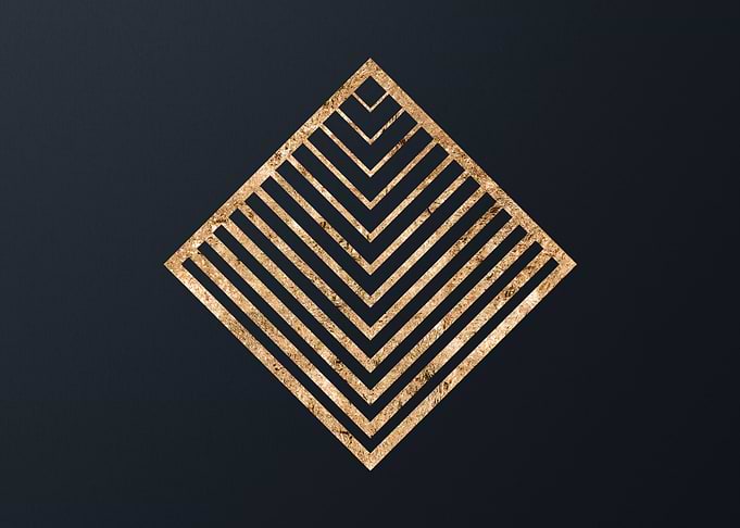 Gold Geometric Glyph Rune