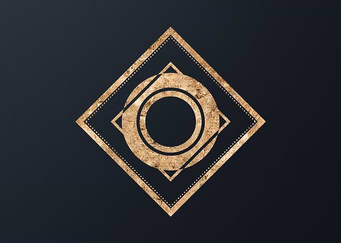 Gold Geometric Glyph Rune