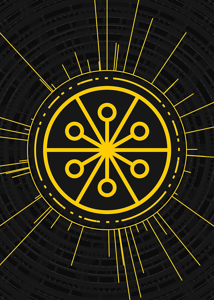 Gold Sacred Geometry Glyph