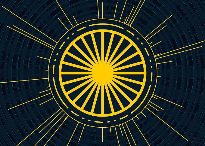 Yellow Glyph Mandala Rune