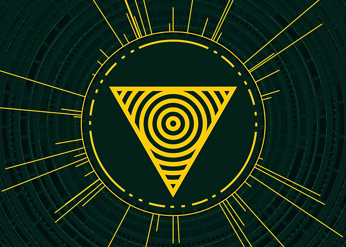Gold Sacred Geometry Glyph