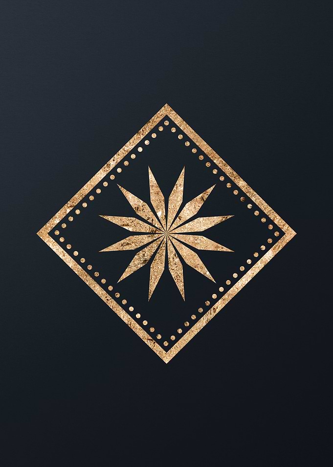 Gold Sacred Geometry Glyph