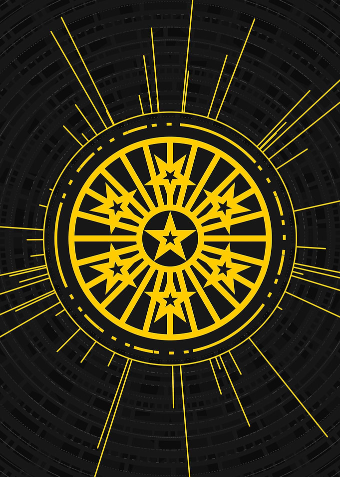 Gold Sacred Geometry Glyph