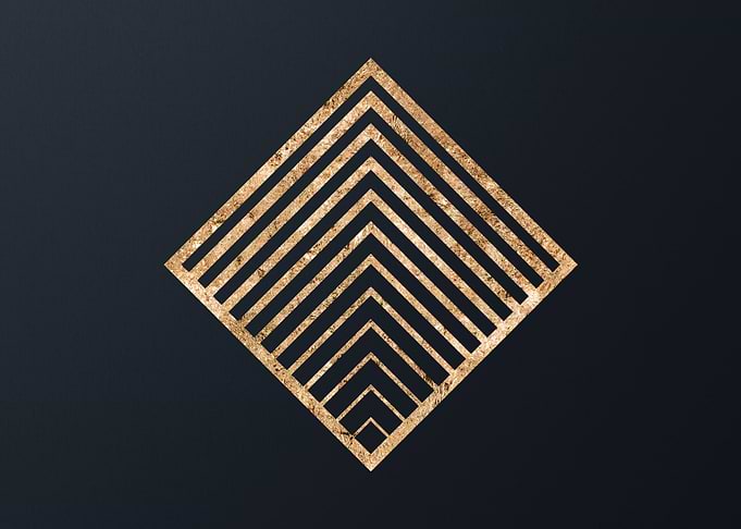 Gold Geometric Glyph Rune