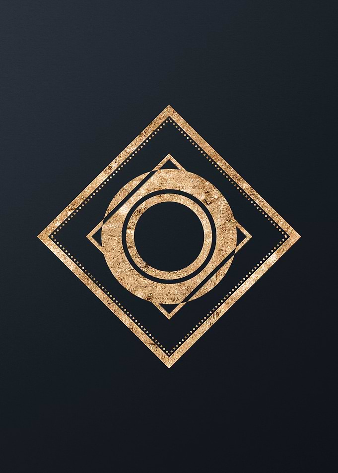 Gold Geometric Glyph Rune