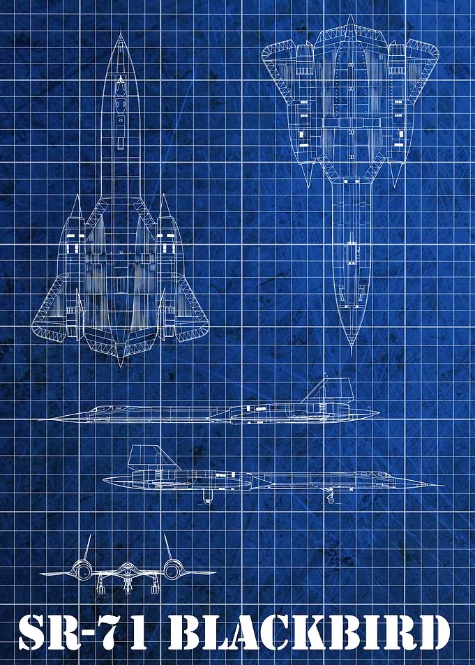 Blueprint SR71 Blackbird