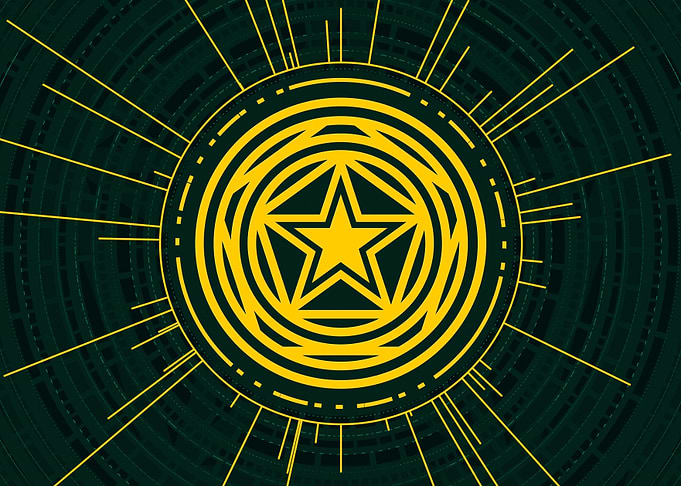 Yellow Glyph Mandala Rune
