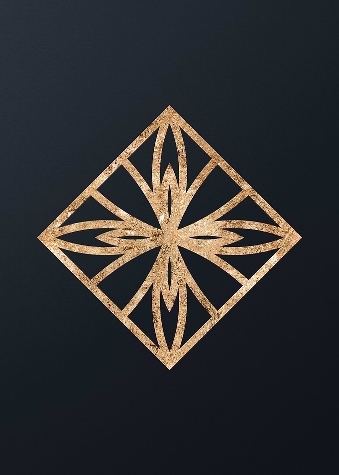 Gold Geometric Glyph Rune