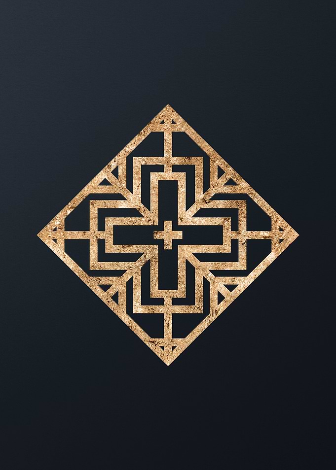 Gold Glyph Mandala Rune
