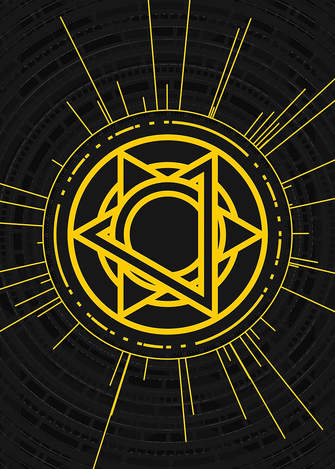 Gold Sacred Geometry Glyph