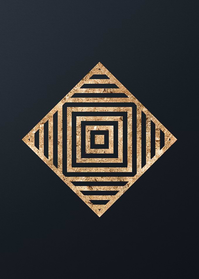 Gold Geometric Glyph Rune