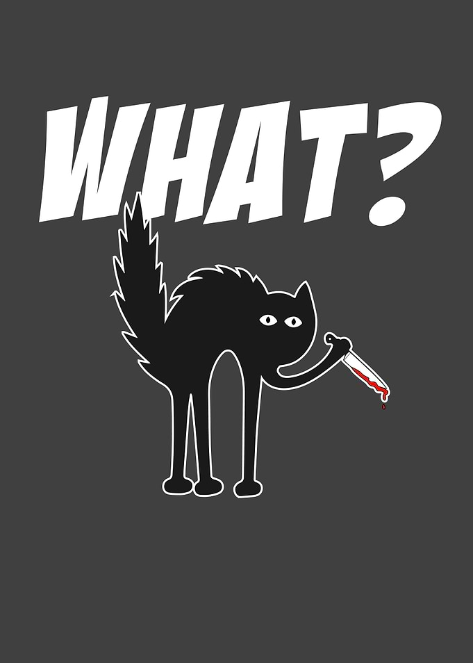 Murderous Cat With Knife
