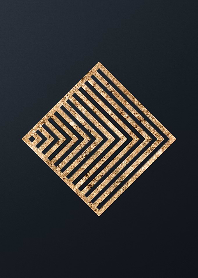 Gold Sacred Geometry Glyph