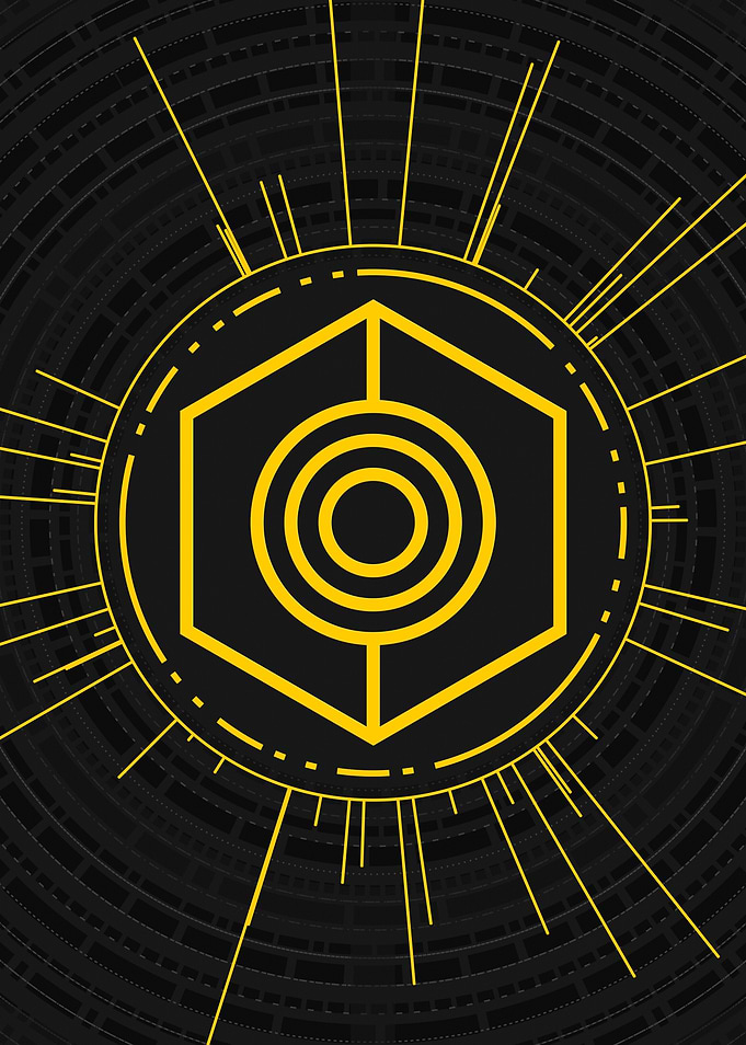 Yellow Glyph Mandala Rune
