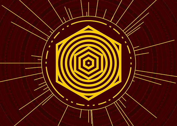 Yellow Glyph Mandala Rune