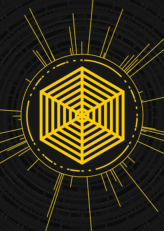 Yellow Glyph Mandala Rune