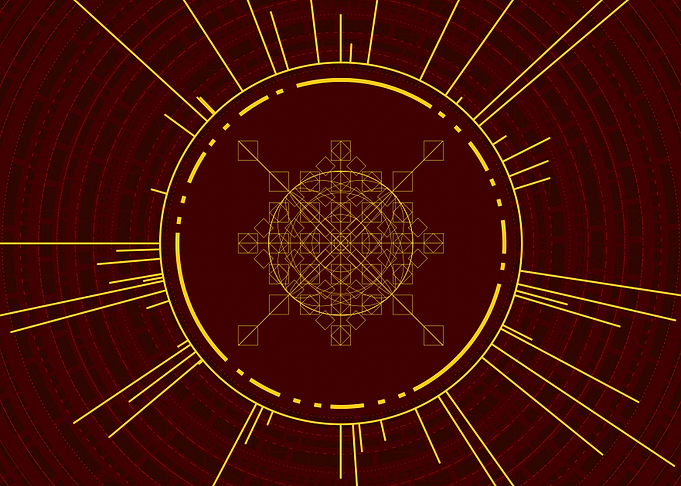 Yellow Glyph Mandala Rune