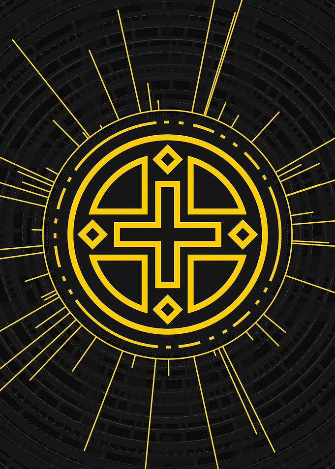 Gold Sacred Geometry Glyph