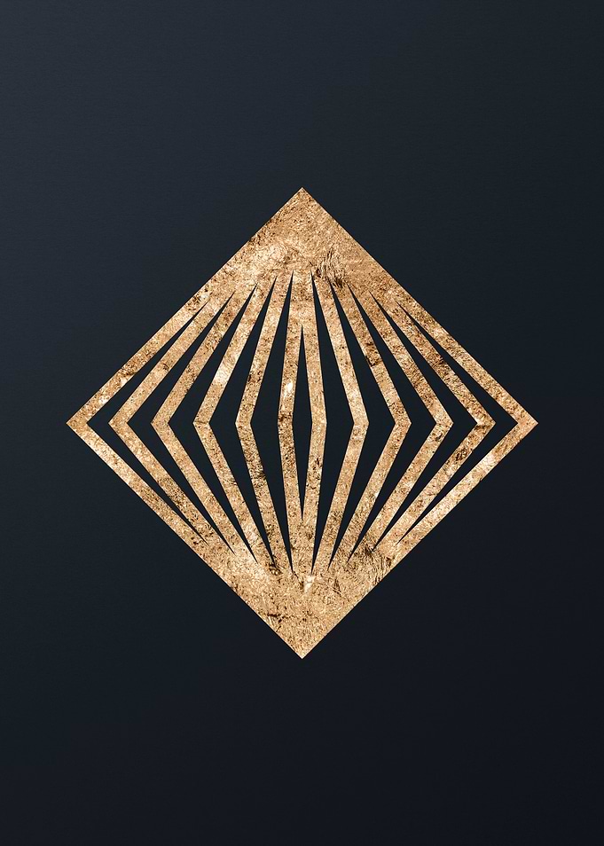 Gold Sacred Geometry Glyph