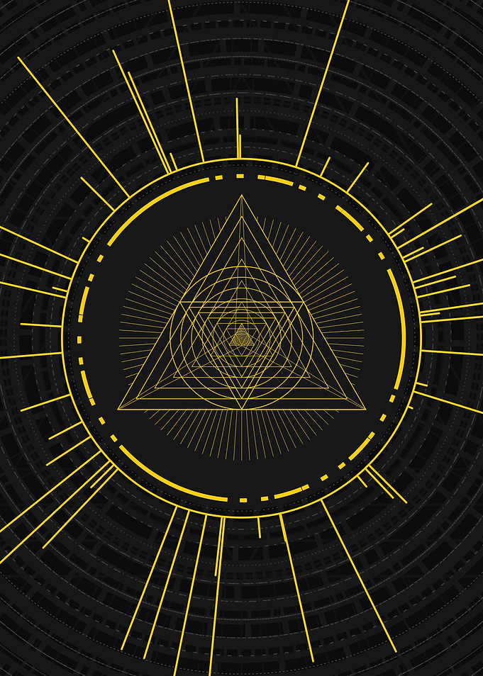 Yellow Glyph Mandala Rune
