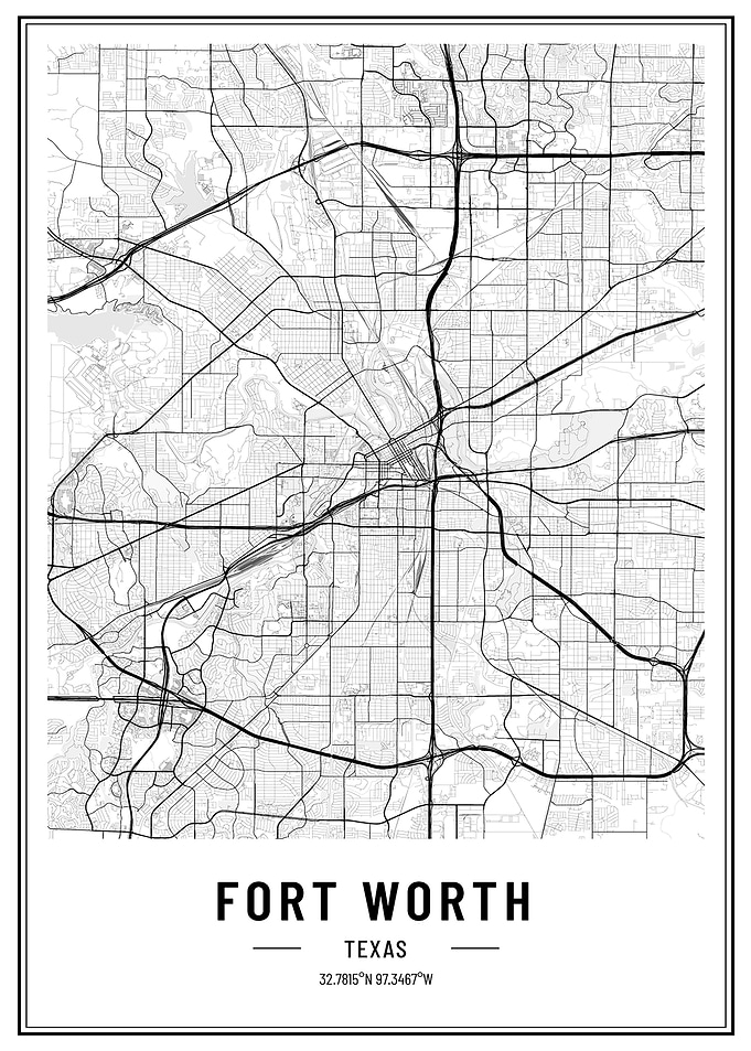 Fort worth USa Map