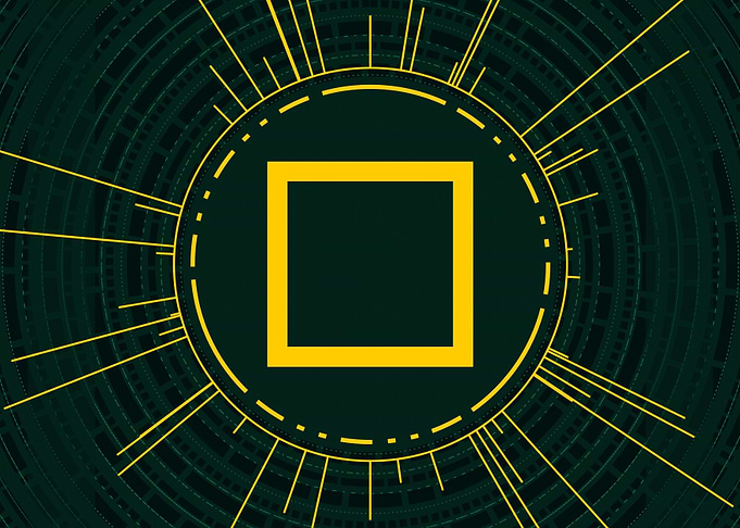 Gold Geometric Glyph Rune