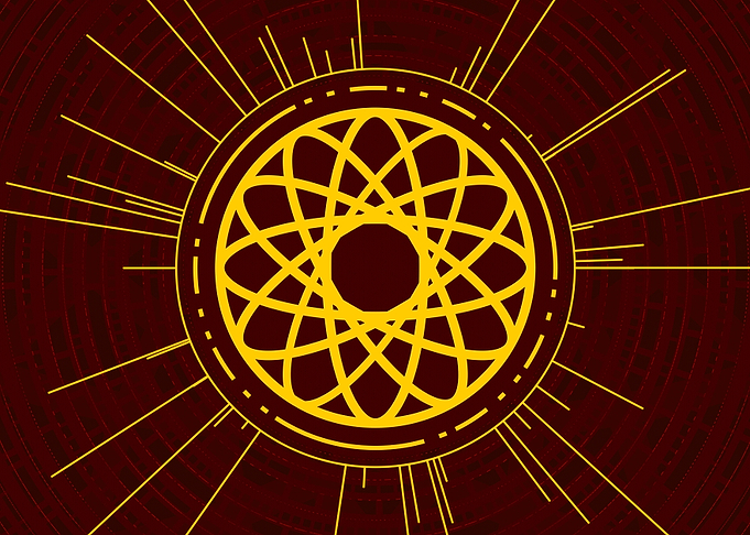 Gold Geometric Glyph Sign