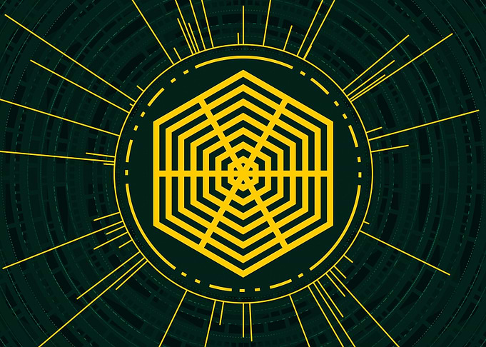 Gold Sacred Geometry Glyph