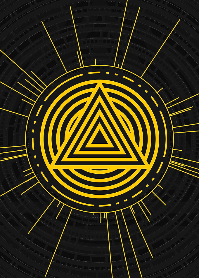 Yellow Glyph Mandala Rune