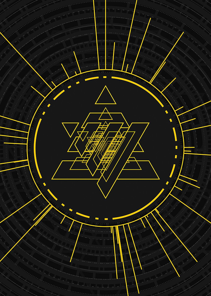 Gold Glyph Mandala Rune