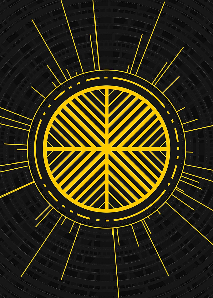 Gold Glyph Mandala Rune
