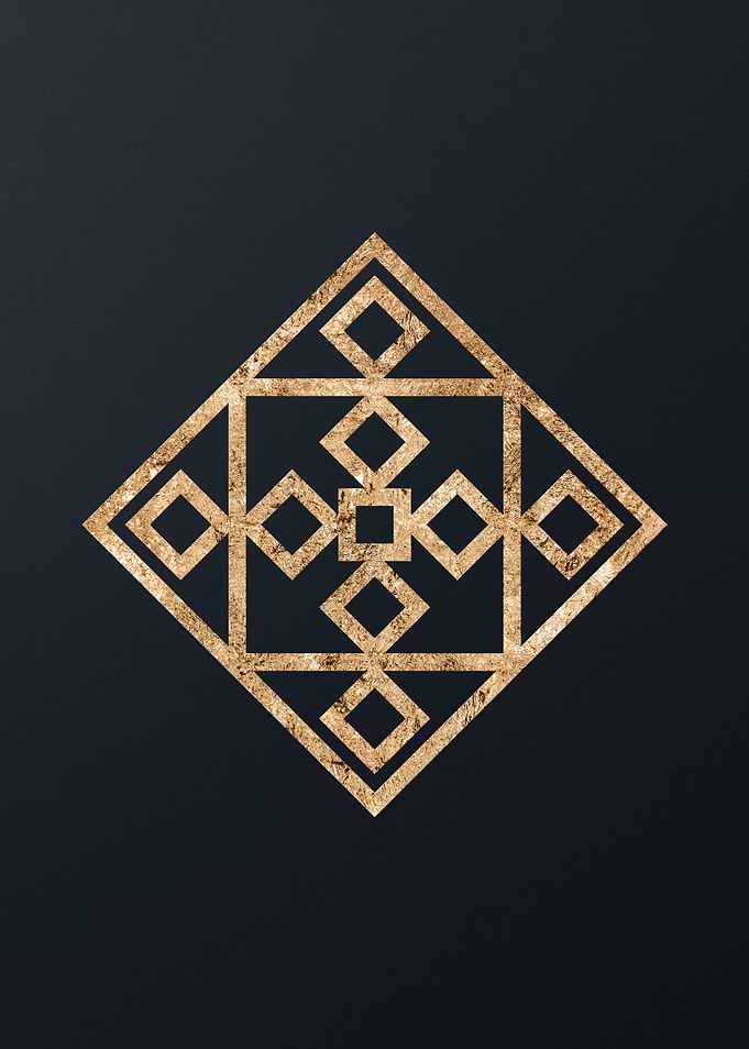 Gold Glyph Mandala Rune